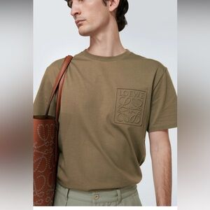 Loewe Mens debossed anagram t shirt